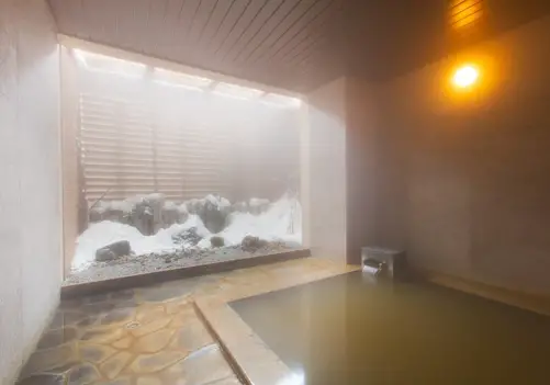 The indoor & outdoor natural hot springs was a highlight