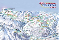 Zillertal 3000 Trail & Piste Map