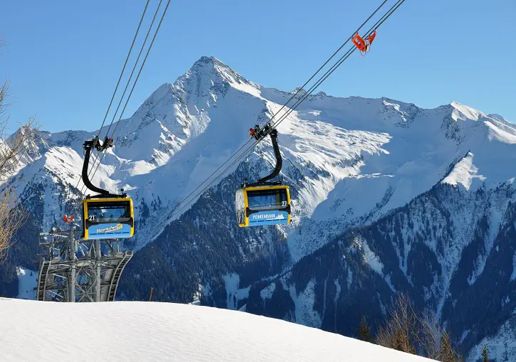 World class modern lifts are a feature of beautiful Mayrhofen ski resort.