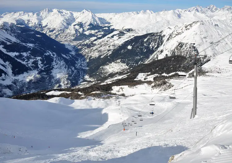 Sainte Foy ski resort is high above the legendary Tarentaise valley, France.
