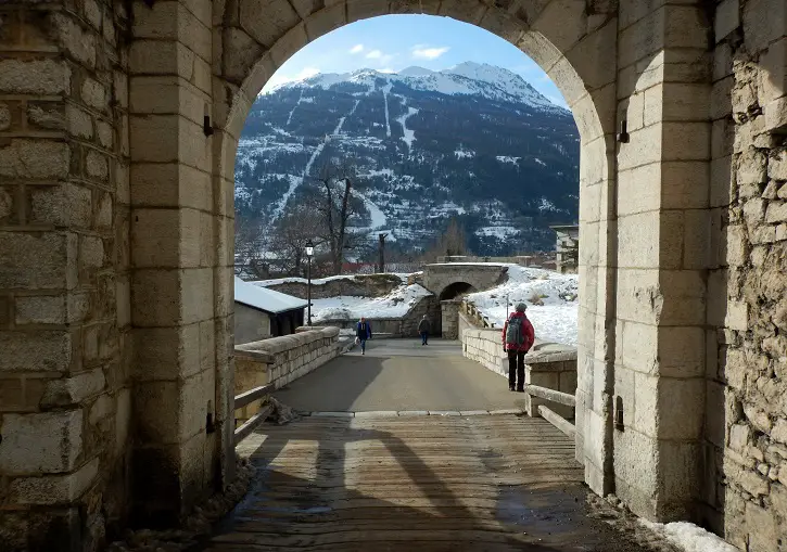 Historic Briançon frames the eastern end of Serre Chevalier ski resort.