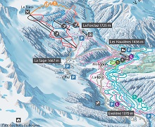  La Forclaz Ski Trail Map