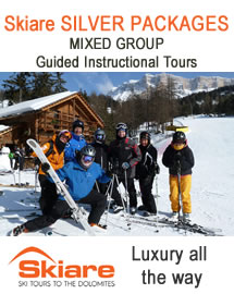 Mixed group guided instructional packages to the Dolomites