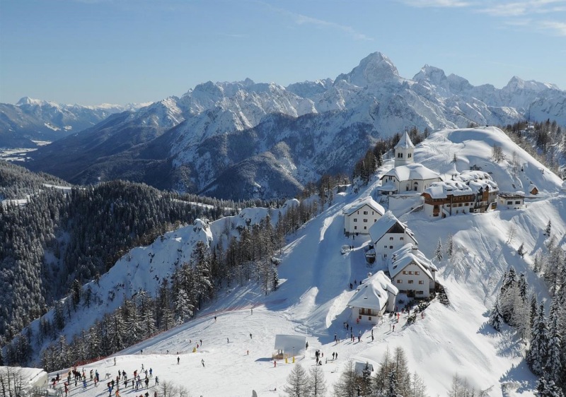 Monte Lussari Sanctuary at Tarvisio ski resort is one of the most picturesque in the world!